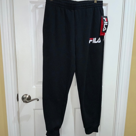 Fila joggers Sz S elastic waist pockets logo new unisex - Picture 1 of 8